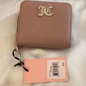 Juicy Couture Dusty Blush No Rules Small Zip Around Bifold Wallet NWT